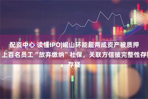 配资中心 读懂IPO|岷山环能超两成资产被质押，上百名员工“放弃缴纳”社保，关联方信披完整性存疑