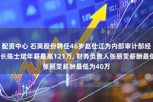 配资中心 石英股份聘任46岁赵仕江为内部审计部经理, 董事长陈士斌年薪最高121万, 财务负责人张丽雯薪酬最低为40万